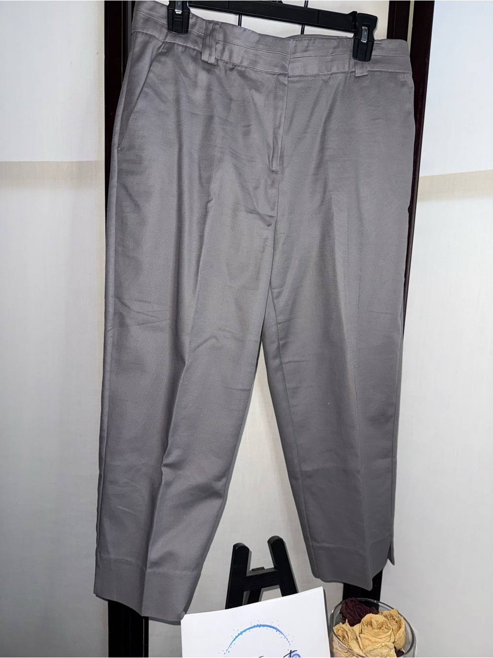 Counterparts Women's Ankle Dress Pants in Light Gray - Picture 2 of 7